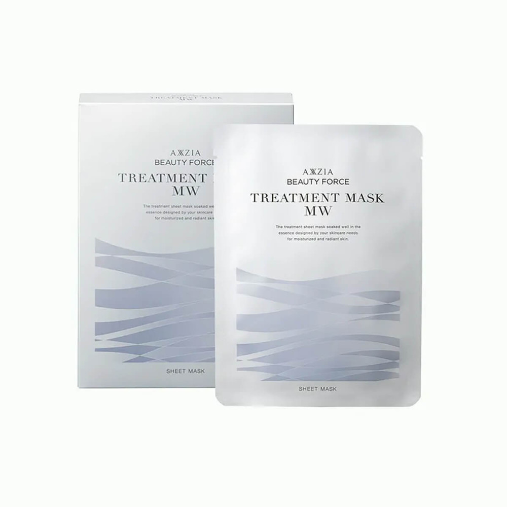 Увлажняющая маска для сияния кожи AXXZIA Beauty Force Treatment Mask MW, 7 штук в коробке