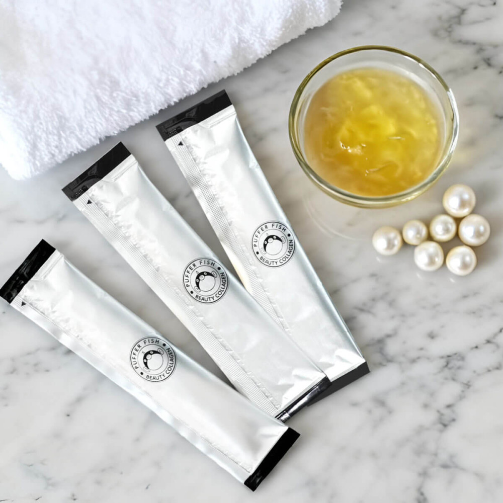 Колаген з риби фугу з перловою пудрою GINZA TOMATO Puffer Fish Beauty Collagen