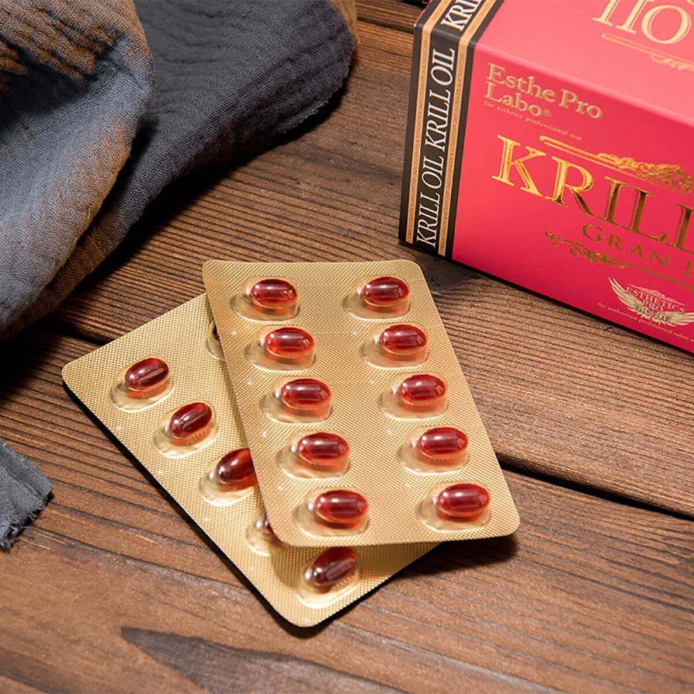 Масло антарктического криля в капсулах Esthe Pro Labo Krill Oil Gran Pro, на 30 дней