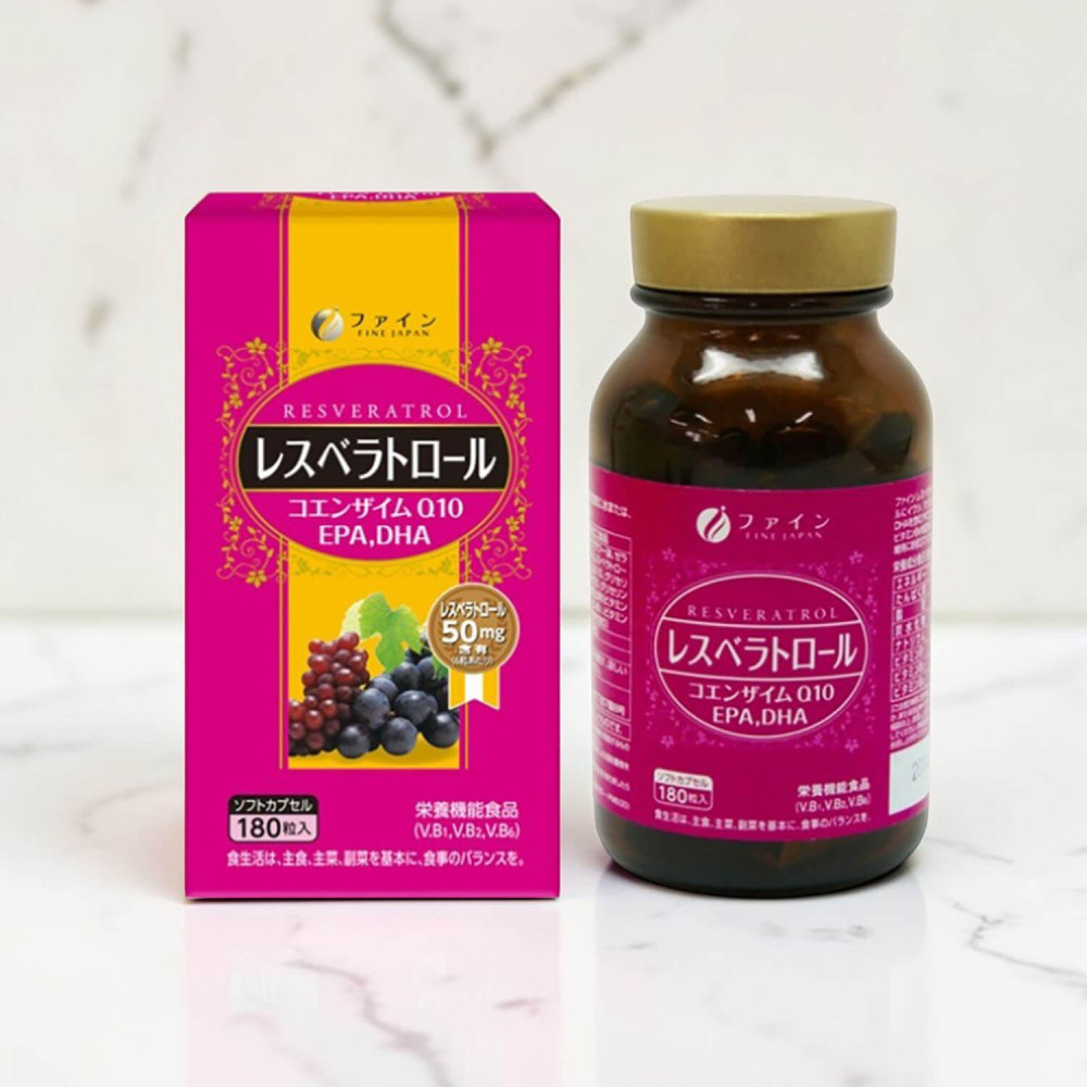 Комплекс на основі ресвератролу Fine Japan Resveratrol & CoQ10, на 30 днів