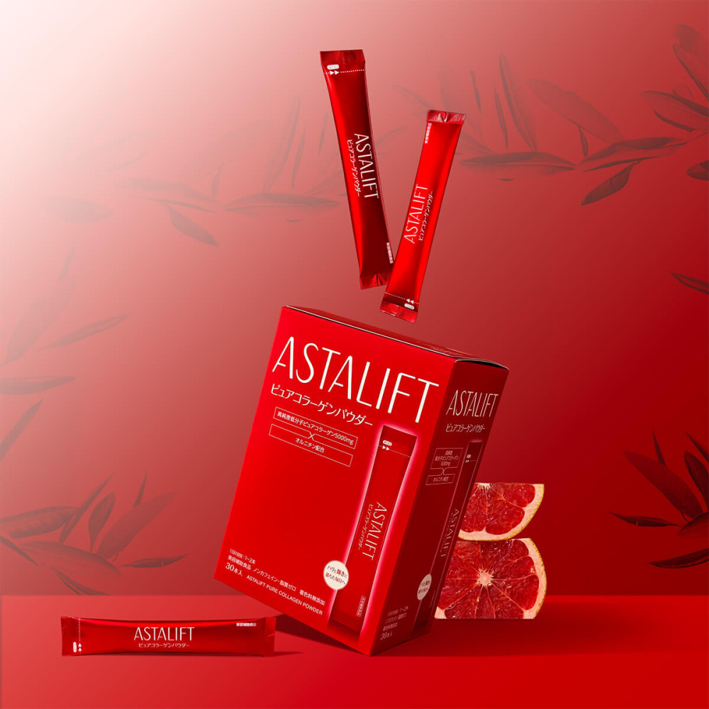 Колаген FUJIFILM ASTALIFT Pure Collagen Powder з орнітином в стіках, на 30 днів