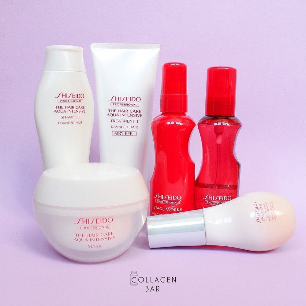Серія продуктів для волосся SHISEIDO AQUQ INTENSIVE та праймери для волосся Shiseido