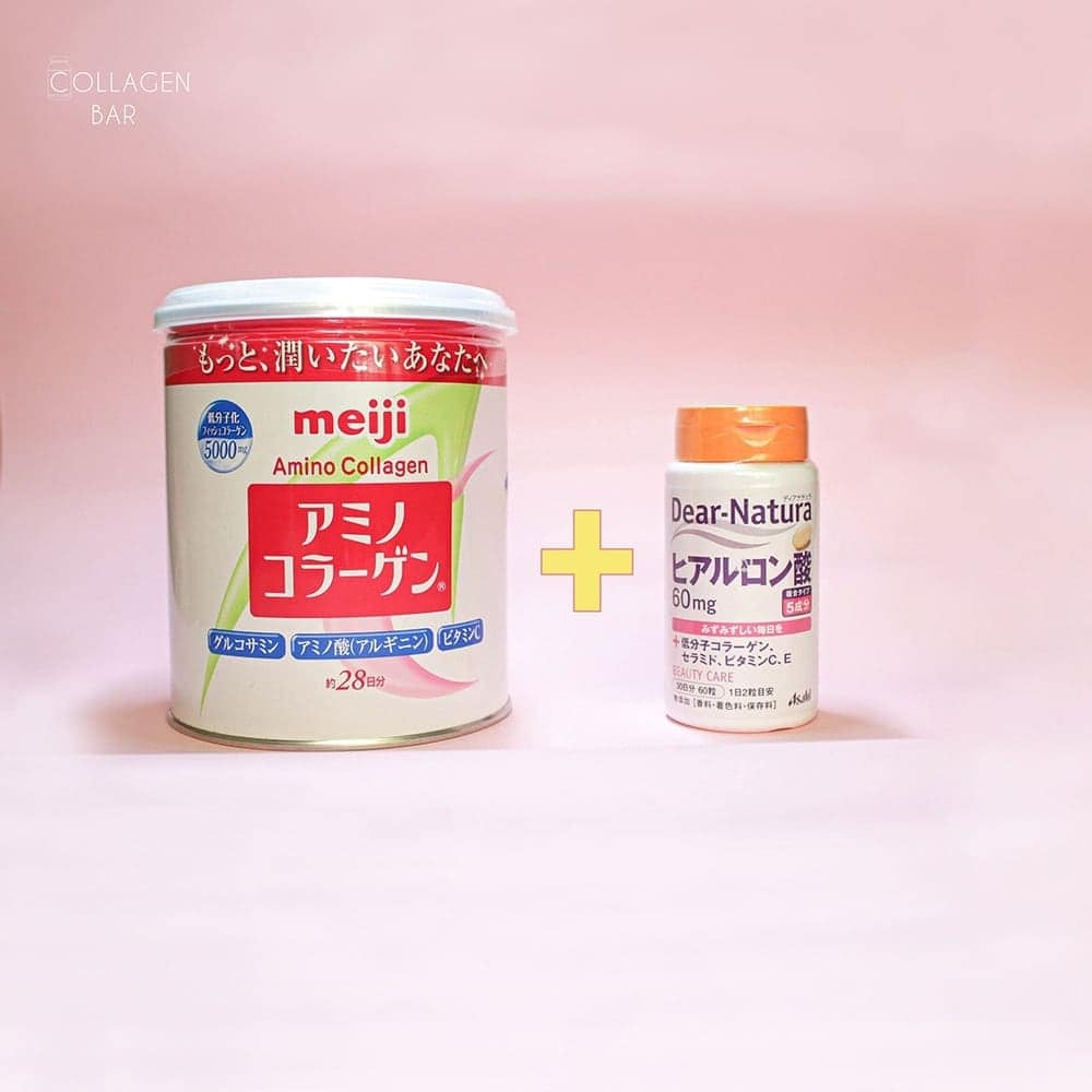 Колаген Meiji Amino Collagen у банку плюс гіалуронова кислота Dear-Natura