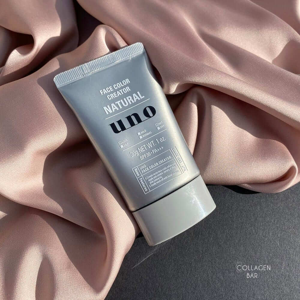 BB-крем SHISEIDO UNO Face Color Creator на коричневій тканині