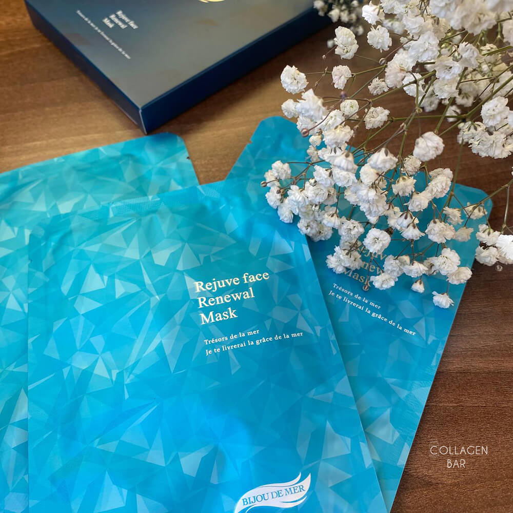 Маска для лица мгновенного действия BIJOU DE MER Rejuve face Renewal Mask с белыми цветами