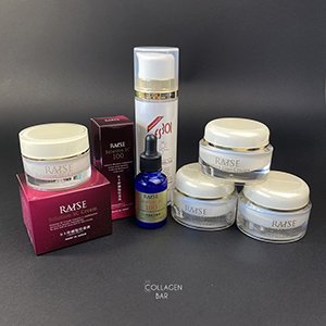 Різні зразки інноваційної космецевтики брендів RAISE та ES 301 від Central Corporation