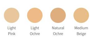 Рисунок, на котором показаны цвета кушона RECORESERUM BIJOU DE MER Rejuve Face Renewal Foundation
