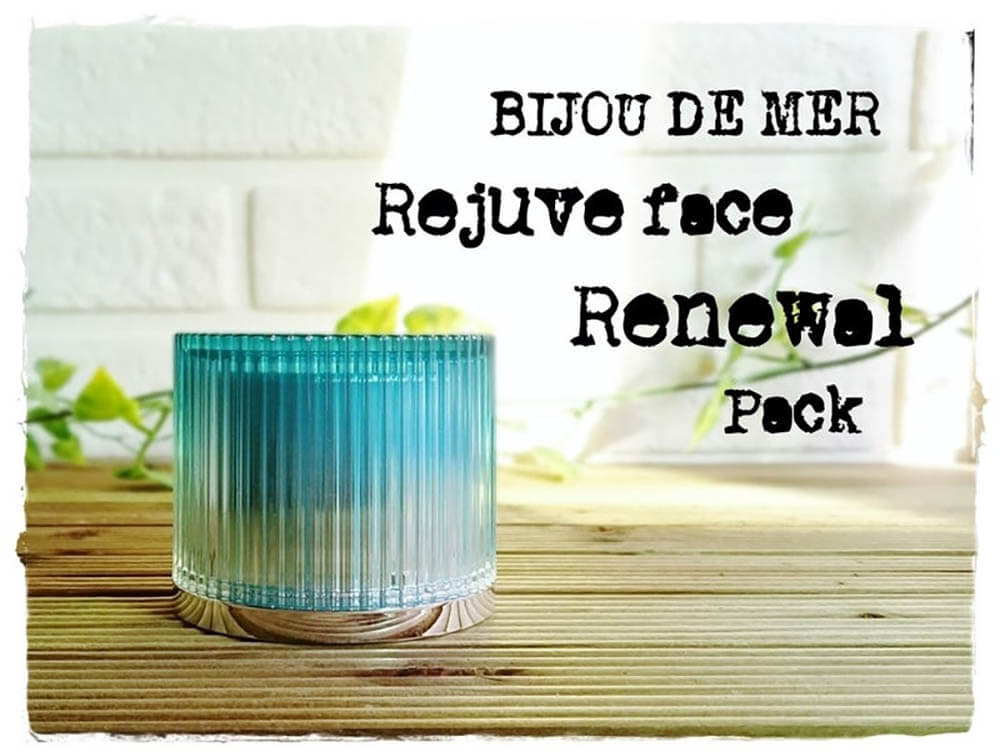 маска BIJOU DE MER Rejuve Face Renewal Pack на деревянной поверхности и текст с названием продукта на картинке