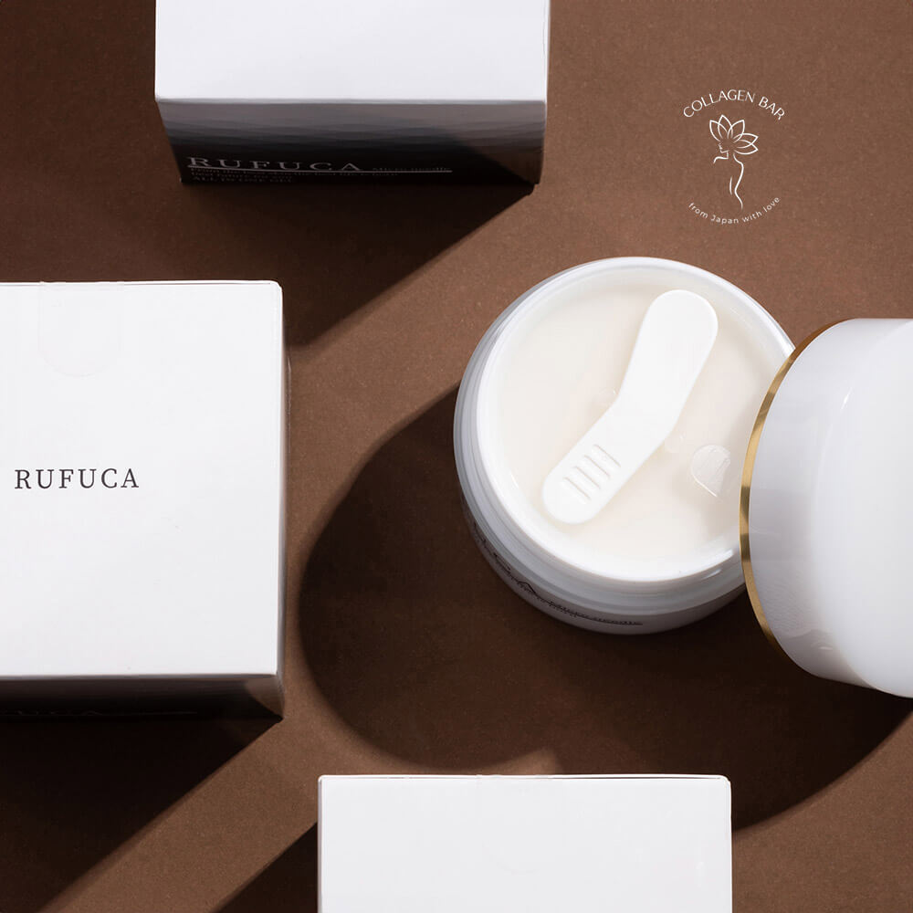 3 коробки і відкрита банка кремом RUFUCA Micro Needle all in one Gel вид зверху